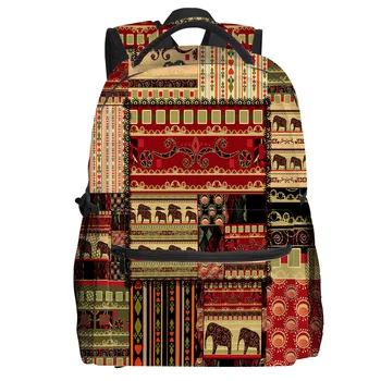 

Africa Indian Elephant Backpack College Students Wear Resistance Laptop Backpack Book Bag Casual Sports Bags School Bag