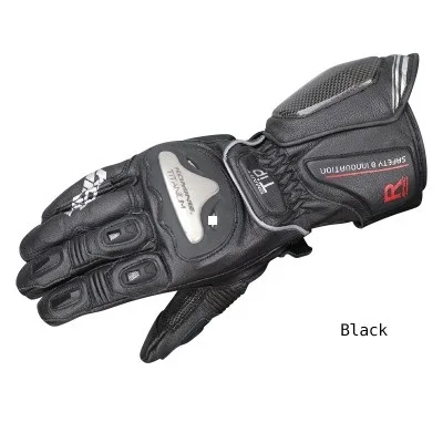 Komine GK-169 титановые гоночные перчатки для езды на мотоцикле мотоциклетный Туризм Спортивные кожаные перчатки - Цвет: Black
