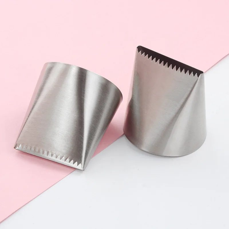 

Large Stainless Steel Woven Single-sided Serrated Cream Decorating Mouth DIY Cake Decoration Home Kitchen Baking Tools