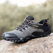 Мужские кроссовки для занятий на открытом воздухе; сезон осень-зима; бархатные походные ботинки; Мужская обувь из хлопка; однотонная резиновая обувь для прогулок по пересеченной местности