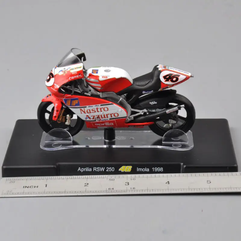 1/18 Масштаб ПВХ литая под давлением гоночная модель Aprilia RSW250 Imola 1998 мотоциклетная литая модель мотоцикла игрушки для коллекции