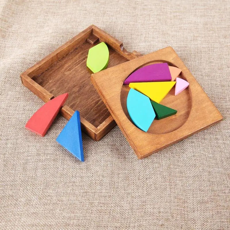 Раннее Образование форма познание Tangram головоломки экологические игры игрушки для детей Семья Необходимые интеллектуальные игрушки