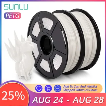 

SUNL 3D Printing Filament PETG 1.75MM 2/3/5/10KG For Pendant PETG 3D Printer Filament 1KG/2.2LBS With Spool Tolerance +/-0.02mm