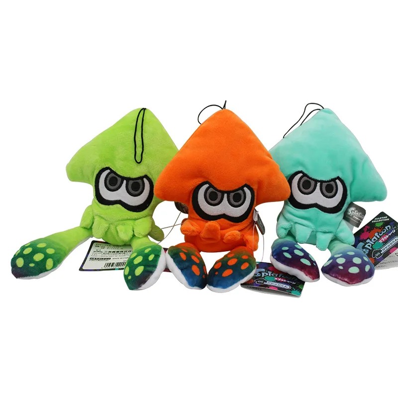 25 см Splatoon Inklings плюшевый кальмар игрушки кальмар Inkling Мягкая кукла-подвеска для детей Подарки игры Ролевые плюшевые игрушки - Цвет: 3PCS
