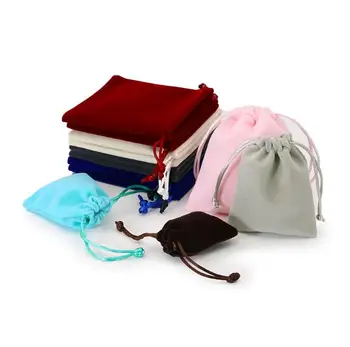 

Wholesale jewelry bag in flanneley for ring earrings bracelet string small bag 20pcs