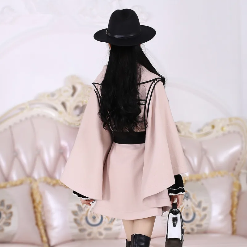 KMETRAM Fashion Woolen Coat Autumn Winter Jacket Women Cloak Long Trench Coat Female Jacket Korean Outwear Abrigo Mujer MY