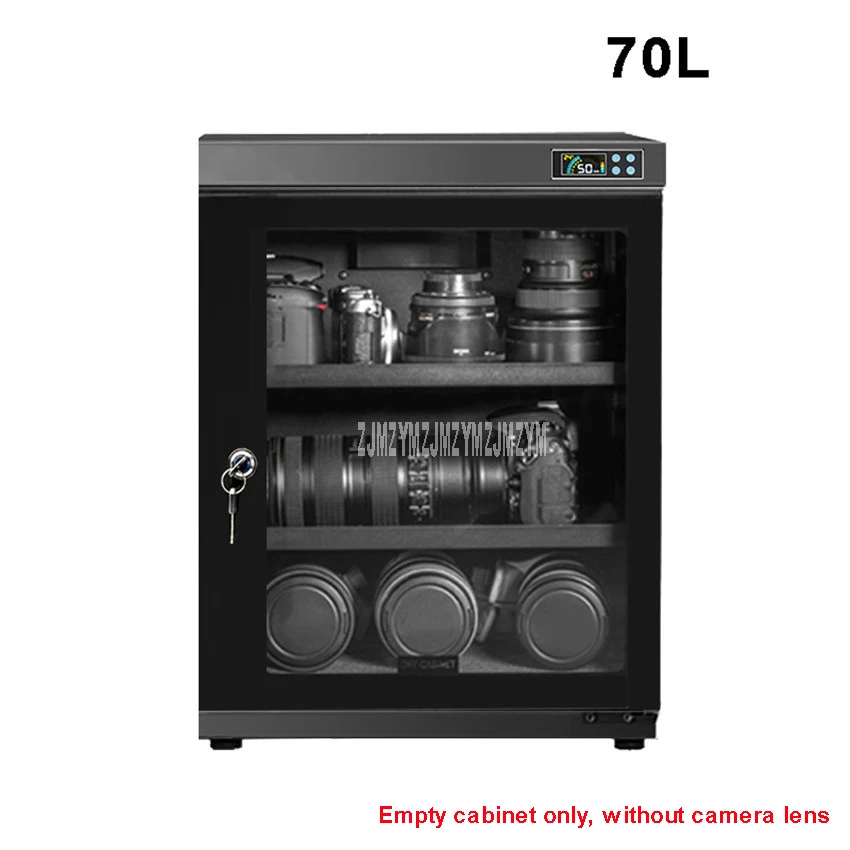 

70L Full Automatic Electronic Dry Cabinet Box SLR Camera Lens Dehumidify Drying Moistureproof Cabinet Touch LED Display Screen