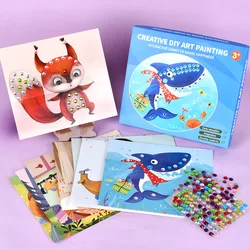 Crianças diy arte pintura brinquedos montessori materiais etiqueta criativa brinquedos educativos para crianças engraçado artesanato desenho jogos de tabuleiro