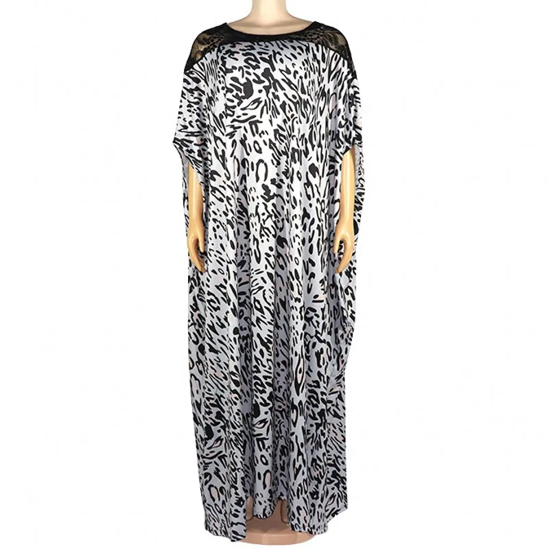 Plus Size African Dresses For Women O-Neck Lace Patchwork Loose Maxi Dress Africa Clothing Dashiki Robe Femme Sundress Partyclub |
