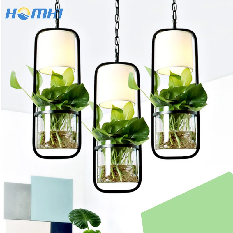 Деревенский цветочный горшок подвесной светильник стеклянный Датский дизайн
