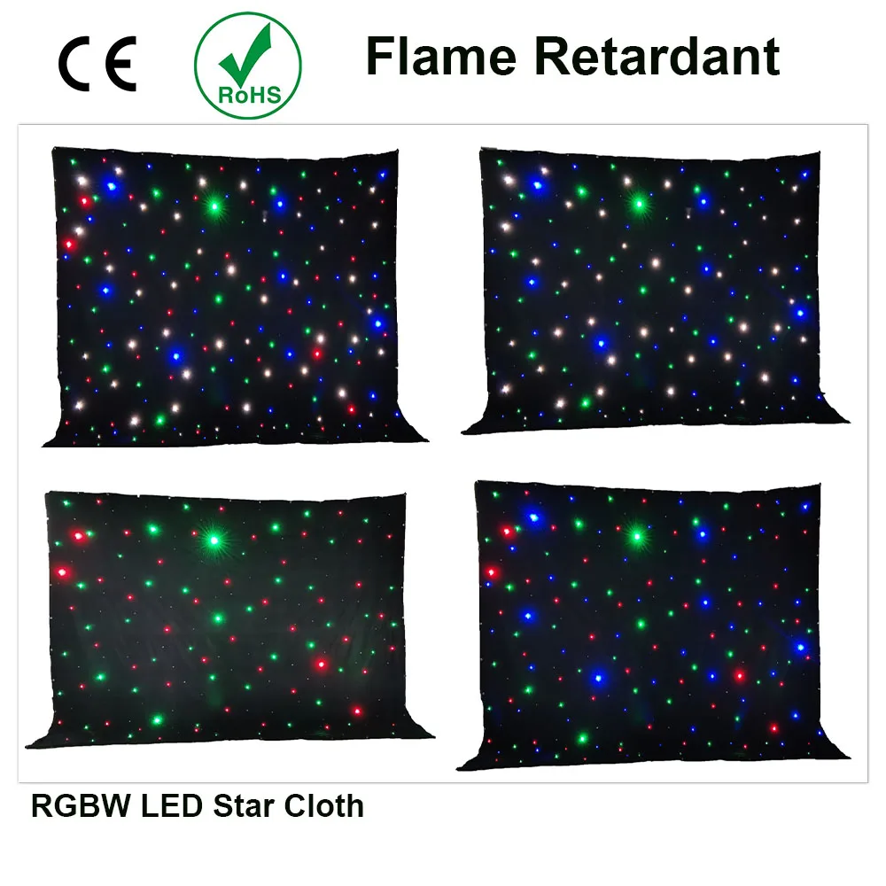 최고급 LED 백드롭 LED 스타 천 별빛 커튼 DMX512 제어 무대 펍 DJ 웨딩 이벤트 쇼용