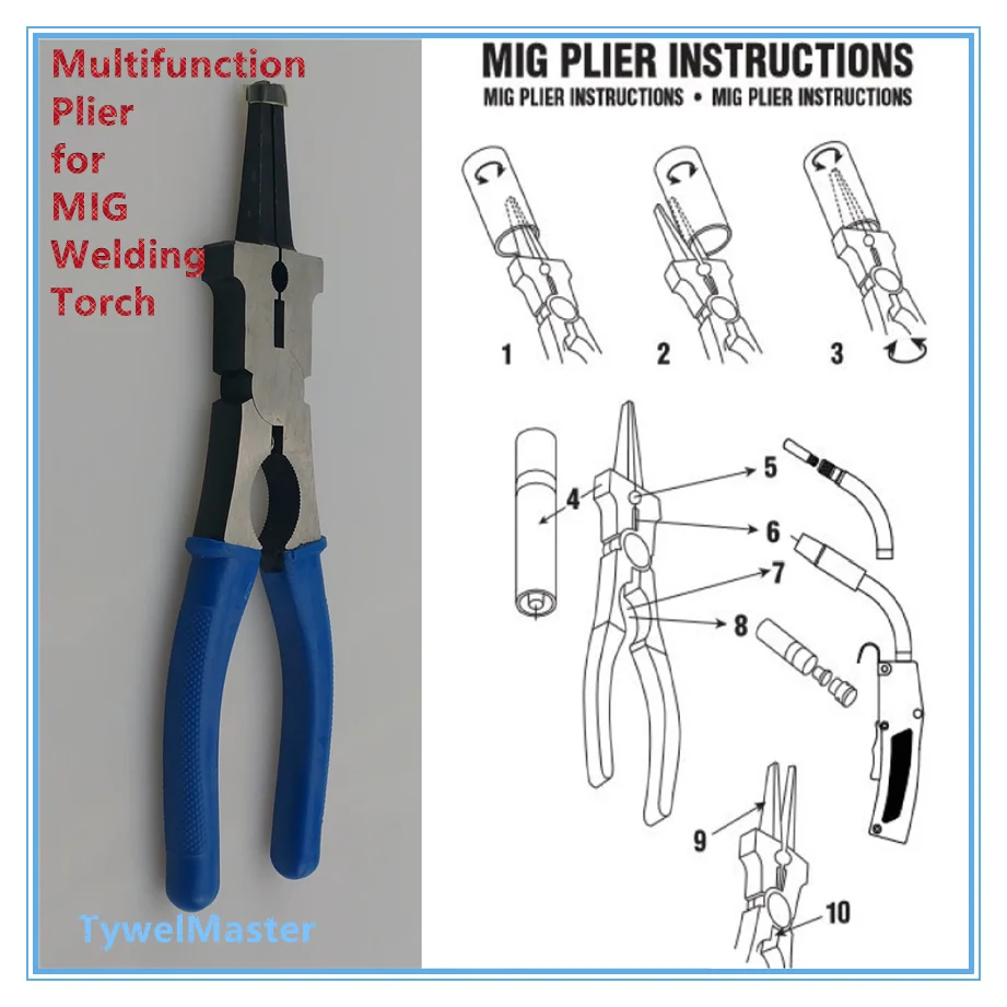 Pince de soudage Professional, pince Mig " Pince multifonction de torche de soudage MIG pour le nettoyage de buse