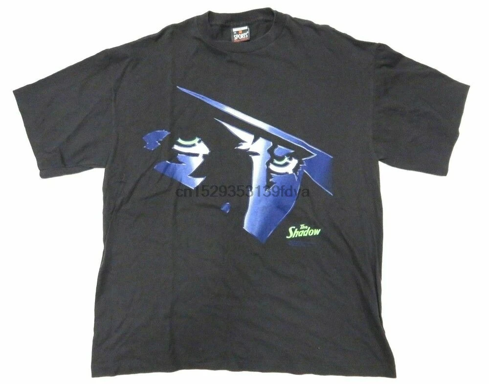 1994 THE SHADOW with Quote Graphic Black TShirt Adult Men's T-Shirt Size S-2XL