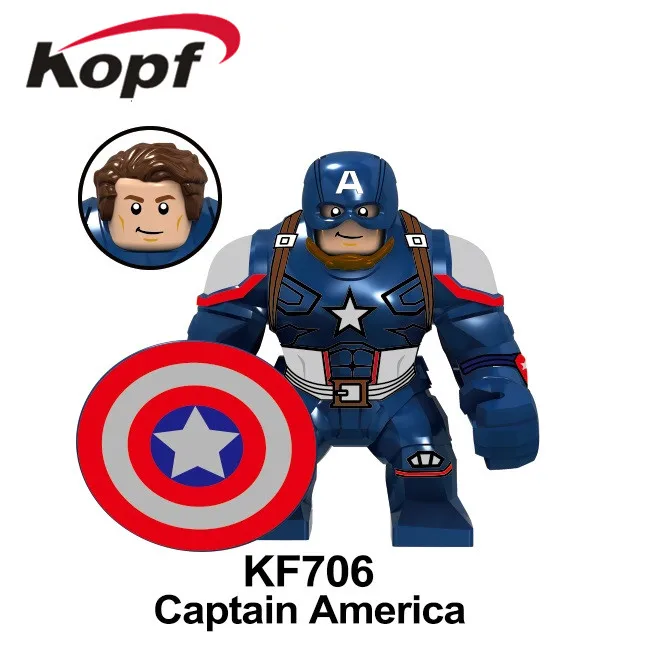 KF706 20Pcs No Box 20 шт. строительные блоки Супер Герои кирпичи Бэтмен Супермен Черная пантера флэш Тор Росомаха фигурки для детей игрушки KF6077 - Цвет: KF706 20Pcs No Box