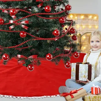 

Christmas flannel white ball circle Christmas tree family skirt decoration mat ornament hotel Christmas bubble floor mall c N2Z2