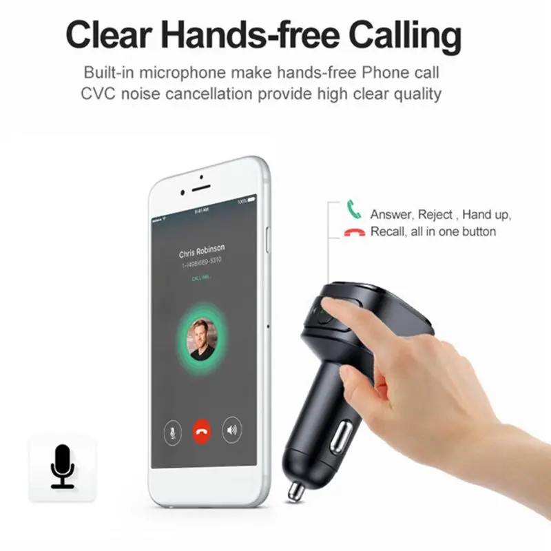 T46Q Bluetooth автомобильный адаптер MP3 цветная атмосферная лампа fm передатчик QC3.0
