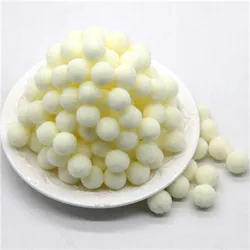 Mini Fluffy Soft Pom Poms for DIY Crafts and Decorations (10 light yellow)