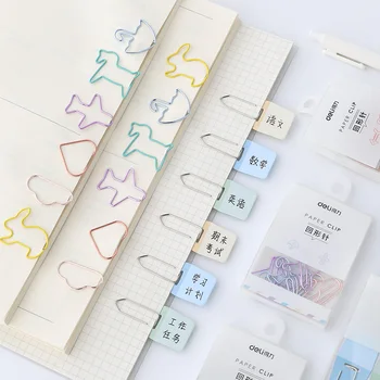 

JIANWU Creative modell Metal clips cartoon shape paper clips Color clips mini clips Multifunctional metal bookmark kawaii