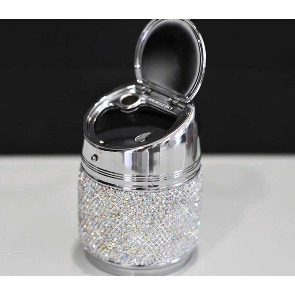 Пепельница Bling автомобильные универсальные принадлежности для автомобиля для дома пепельница многоцелевой Алмазный металл белый розовый фиолетовый