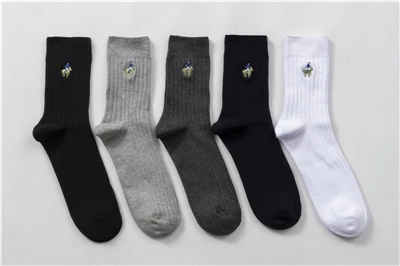 Multicolor SH80 Новинка; сезон осень-зима; мужские полосатые носки, Pier Polo Брендовые мужские вышитые коттоновые носки, мужские счастливый подарок Носки - Color: Multicolor SH80