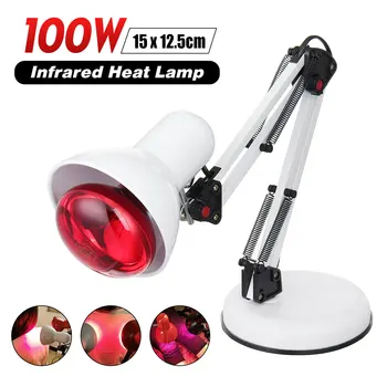 

100W Infrared Heat Lamp Heating Therapy Light Therapeutic Pain Relief Physiotherapy Instrument Massage Health Bulb EU Plug
