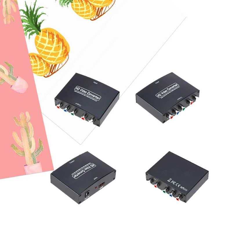1080P HD прозрачный HDMI К YPBPR компонентный преобразователь RGB компонент(YPbPr) видео+ R/L аудио адаптер конвертер