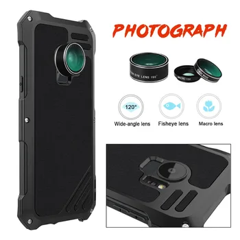 

Metal Waterproof Case for Samsung Galaxy S8 S9 Plus S8+ S9+ S8p s9p Shockproof Alloy Bumper with Macro Wide-angle Fisheye Lens