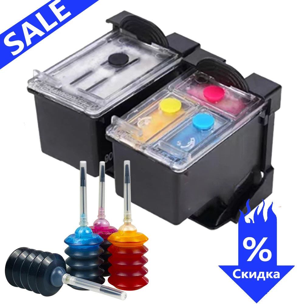 

11.11 Big Sale Refillable Ink cartridge for HP 302XL 302 Ink Cartridge High Yield for HP DeskJet 2130 for HP Envy 4520 NS45