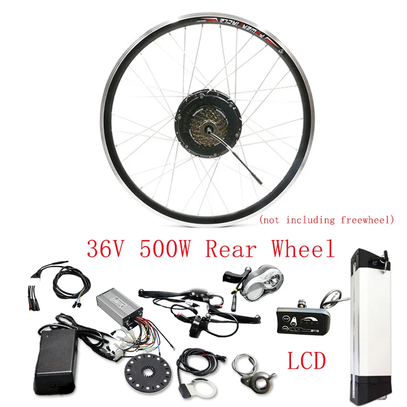 36v 500w LED Rear 36 в набор преобразования для электрического велосипеда 20-700C(28 дюймов) электрическое преобразование велосипедов Комплект 36 в 250 Вт 350 Вт 500 Вт Передняя Задняя Ступица Мотор колеса E велосипед - Цвет: 36v 500w LED Rear