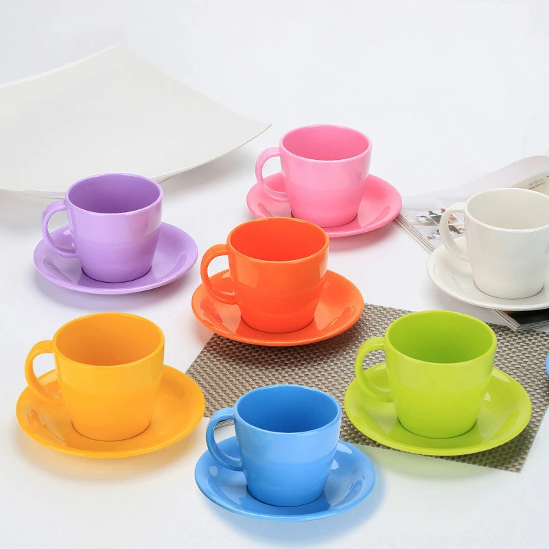 

A5 Creative Colour Bring Handle Brief Drinks Milk Coffee Cup Imitate Porcelain Tableware Restaurant Cup Copo Espresso Cups