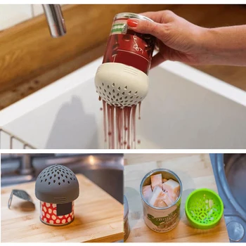 

1PCS Mini Multi Silicone Can Drainer Strainer Waste Can Sink filter Waste Collector Kitchen Accessories Colanders & Strainers