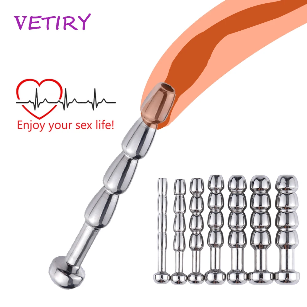 VETIRY Male Penis Plug Urethra Catheter Metal Urethral Stretcher Sound Dilator Erotic Sex Toy For Men | Красота и здоровье
