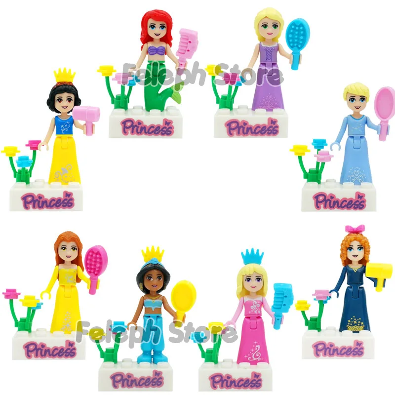 

Queen Princess Girls Figure Set Cinderella Building Block Model Bricks sets DIY Kits Educational Toys for Children