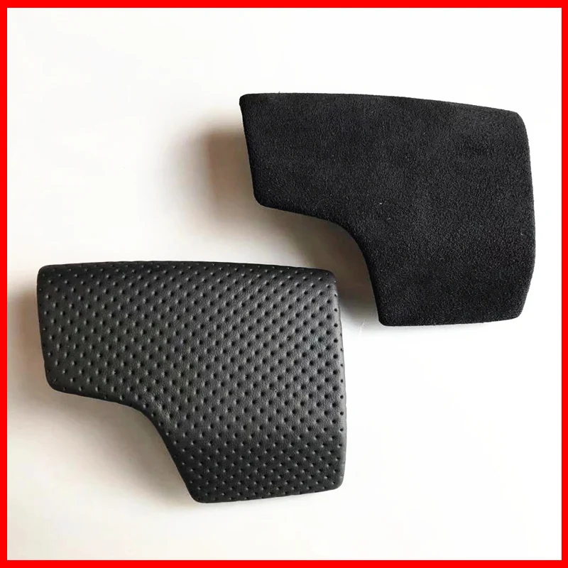 

Car Styling Console Gearshift Handle Frame Cover For Audi A6 C8 leather Gear shift cover with hole Shift Knob perforated leather