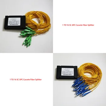 

5 Pieces FTTH 1 TO 16 SC APC / SC UPC PLC Fiber Splitter SM Single Mode Cassete Type FTTH