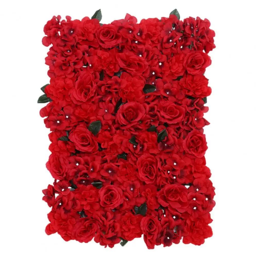 Artificial Flower Panel Exquisite Multipurpose Faux Silk Flower Decorative Stimulation Rose Wall