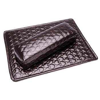 

Soft Hand Cushion Pillow And Pad Rest Nail Art Arm Rest Holder Manicure Nail Art Accessories PU Leather Brown