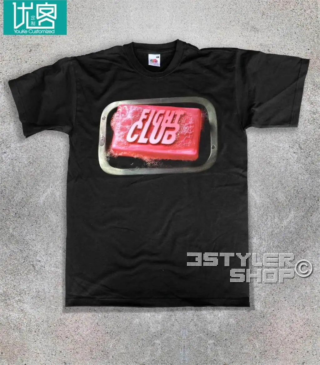 Футболка с логотипом Бойцовский клуб Эдвард Нортон культовые фильмы Тайлер