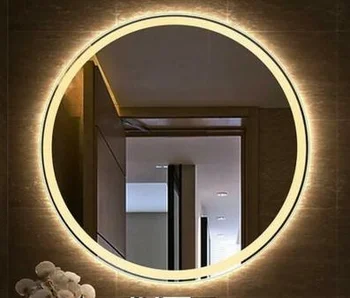 

Round Touch LED Bathroom Mirror, Tricolor Dimming, Brightness Adjustment -20" Light Brightness Adjustment Anti-fog Function