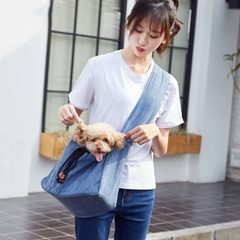 

Pet Puppy Carrier Bag Outdoor Travel Handbag Carry Bag Stroller Sling with Adjustable Shoulder Strap for Small Dogs