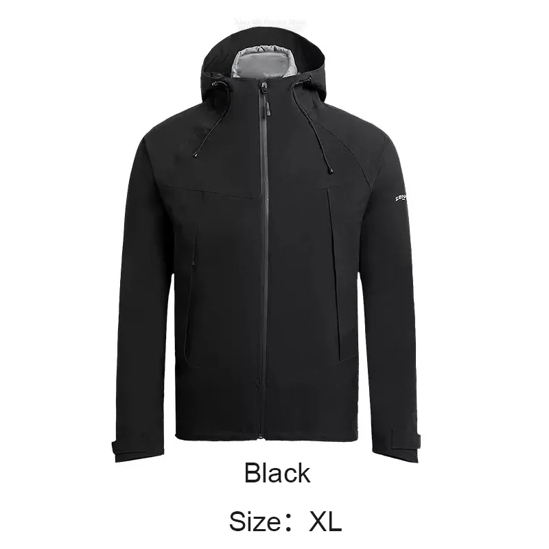 Black XL Xiaomi комплект из двух предметов пуховик водонепроницаемый дышащий влагопроницаемый тепло-сбор царапин износостойкий съемный - Цвет: Black XL