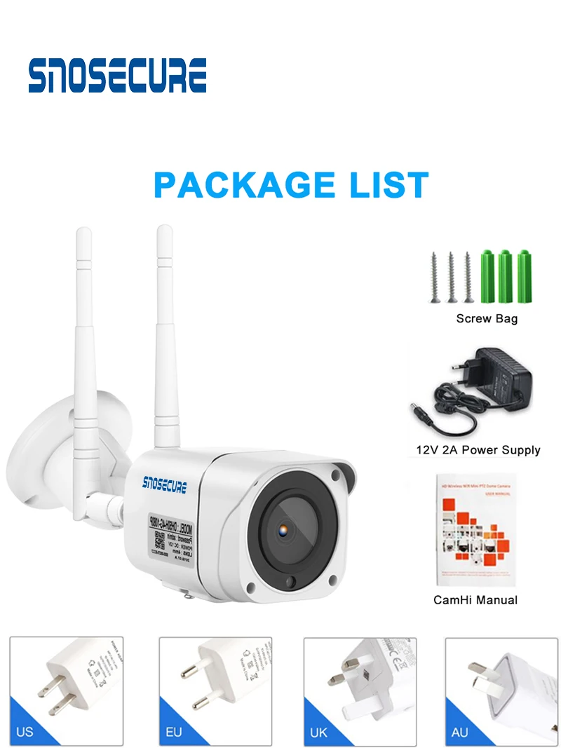 Snosecure 4G Sim Card Telecamera Ip 5MP Hd Senza Fili di Wifi di Sicurezza Esterna Macchina Fotogra