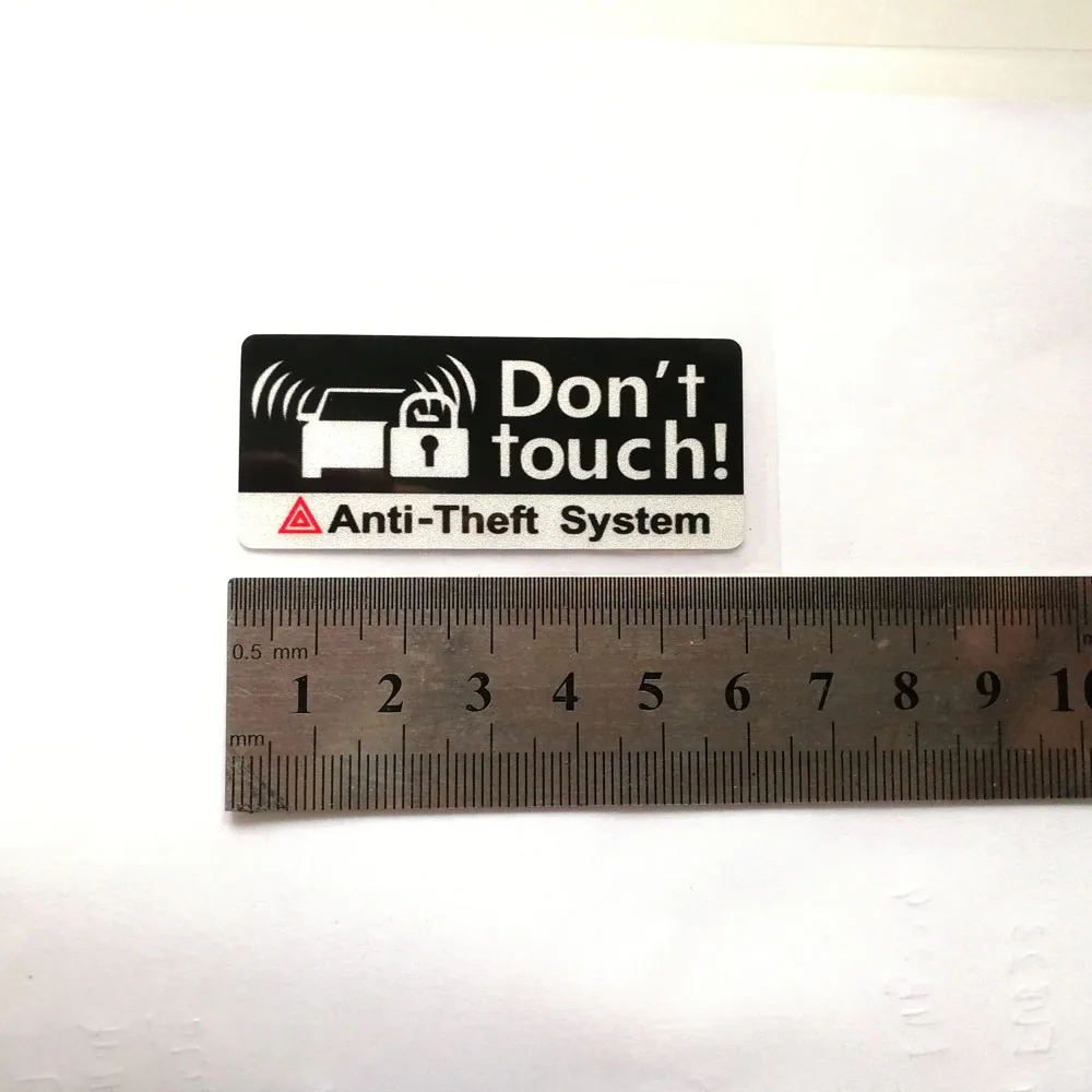 Don't Touch Anti-Theft Alarm System Sticker Reflective Vinyl Warning Lable Car Decals For Scooter Motorcycle