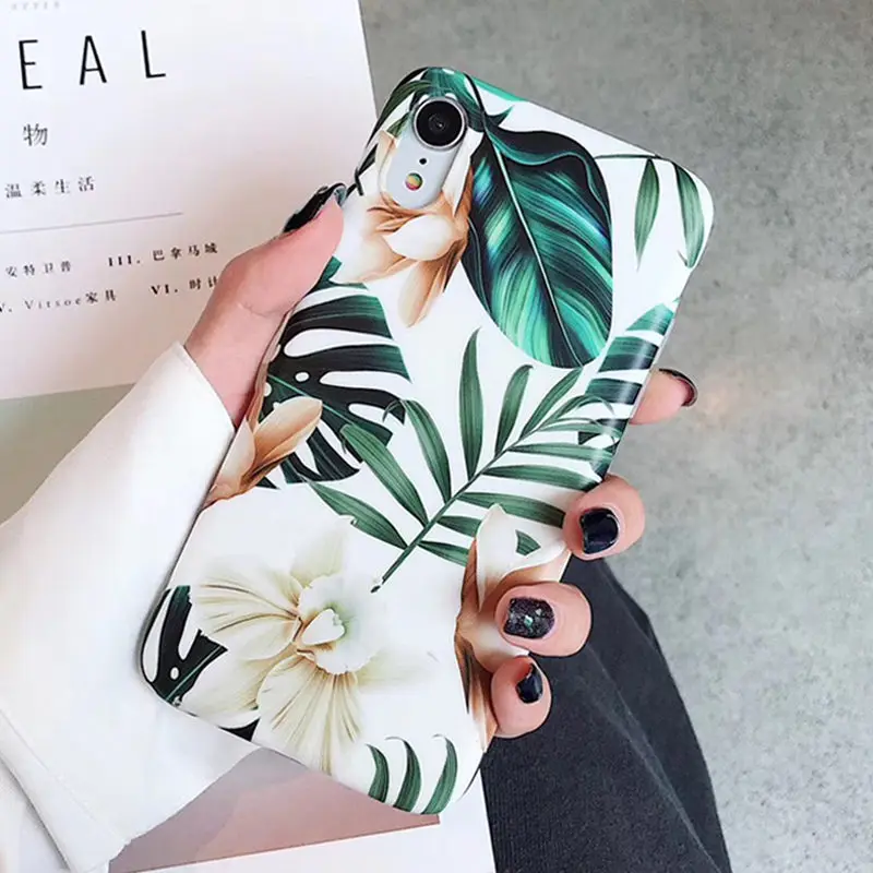 Для huawei P10 P20 P30 pro mate 10 20 30 lite кактус чехол для телефона с цветочным рисунком мягкий IMD силиконовый задний Чехол Ретро Цветы банан лист чехол