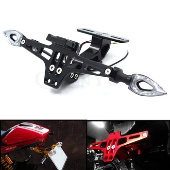 

Universal motorcycle license plate frame bracket with LED signal bracket for Kawasaki Ninja ZX6R ZX6RR ZX636 ZX7R ZX9R ZX10R