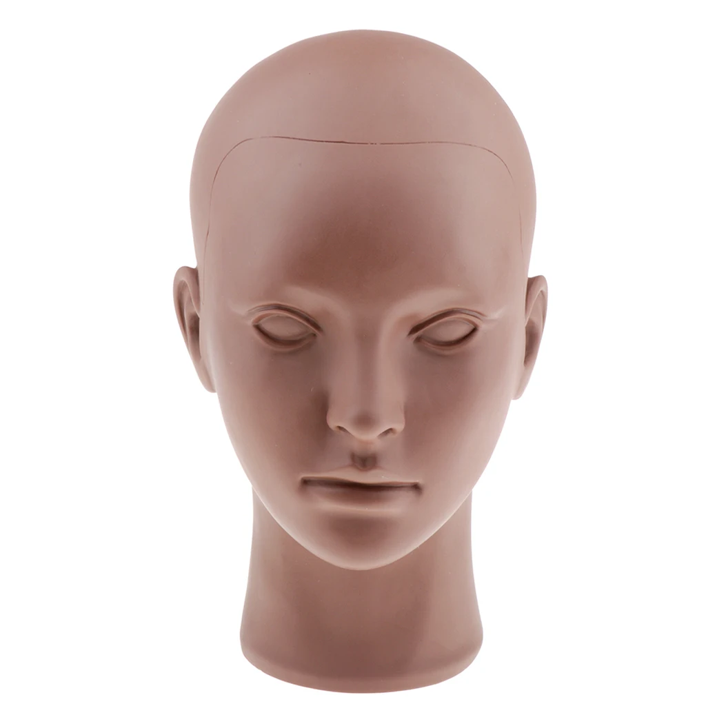 

20'' PVC Cosmetology Makeup Mannequin Head Wig Hat Display Manikin for Makeup, Eyelash Extension and Massage Training