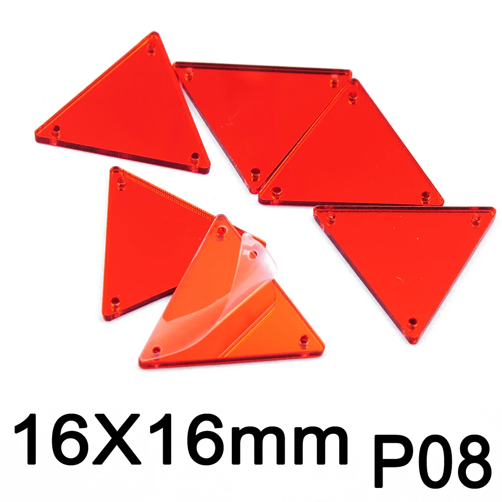 P08-16mm 30pcs 30 шт. смешанные размеры Красные кристаллы швейное зеркало стразы аппликация с плоской задней стороной Акриловые стразы пришитые камни для одежды - Цвет: P08-16mm 30pcs