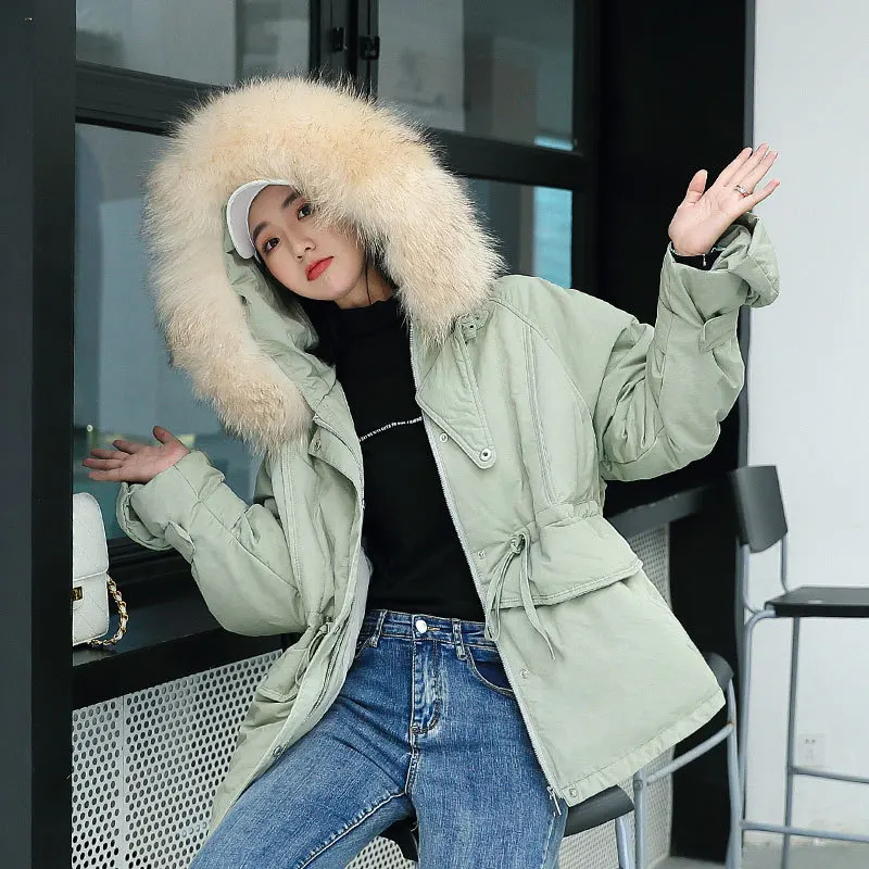

2019 Winter Mkl1965 with Imitated Furs When shang yang Shortness of Breath Cotton-padded Clothes Women's Fashion