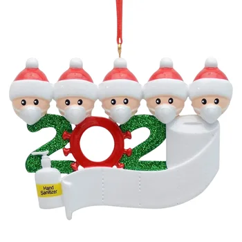 

Figurines Indoor Liquid Soap Christmas Ornament Tree Hanging Survived Family Living Room DIY Snowman Holiday Decor Resin 2020