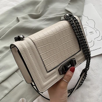 

Chain Pu Leather Crossbody Bags for Women High Quality Ladies Small Handbags Shoulder Bags Fashion Designer Female Messenger Bag